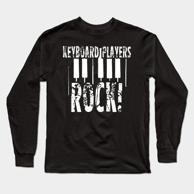 Keyboard Players Rock Long Sleeve T-Shirt by Mi Bonita Designs